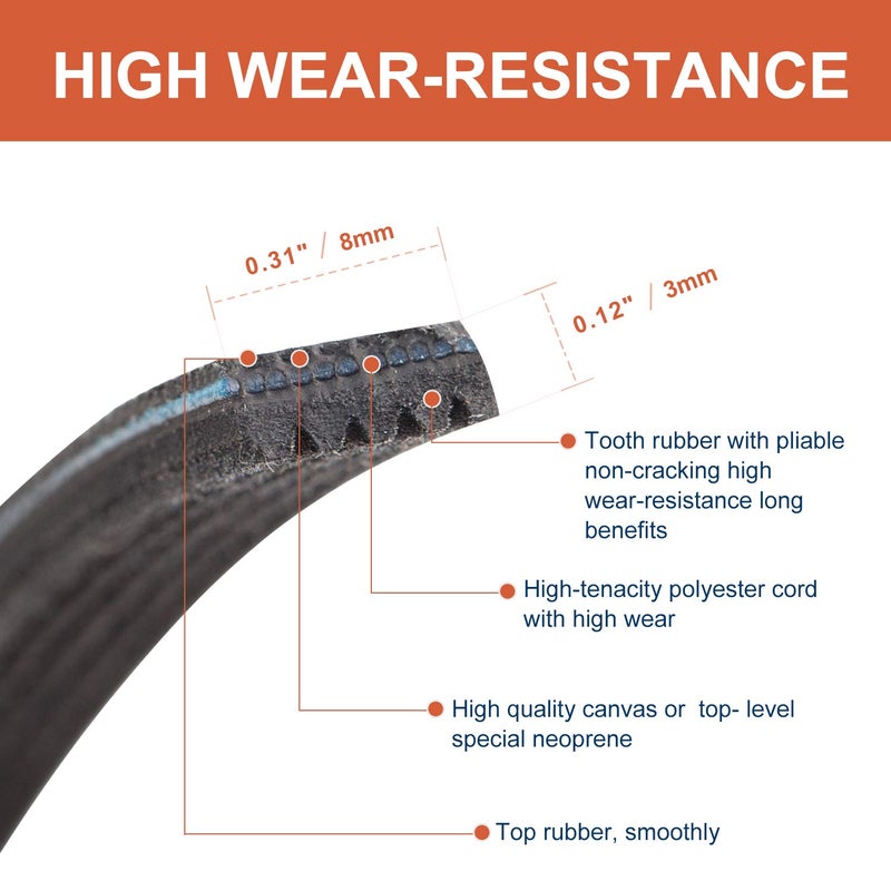 LFORBB 5ph2337 Dryer Belt for Samsung Dryer Belt 6602-001655,AP4373659, PS4133825 - Image 2